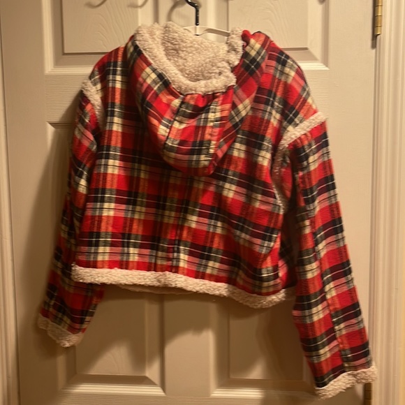 Mags &Pye flannel fleece hooded bomber soft jacket small - Picture 5 of 6